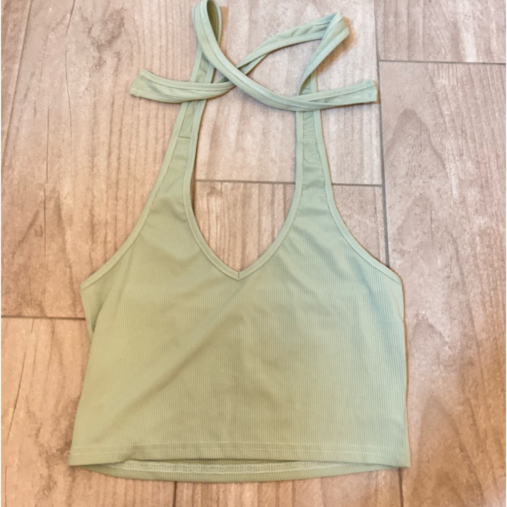 MINT GREEN HALTER TOP TANK